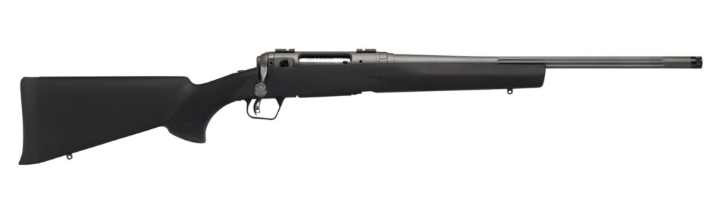 Savage Arms 33001 110 Trail Hunter Lite V2 Full Size 5.56 NATO 4+1 20" Black Fluted Threaded Barrel, Carbon Steel Drilled & Tapped Receiver, Black Hogue OverMolded Polymer Stock, Right Hand