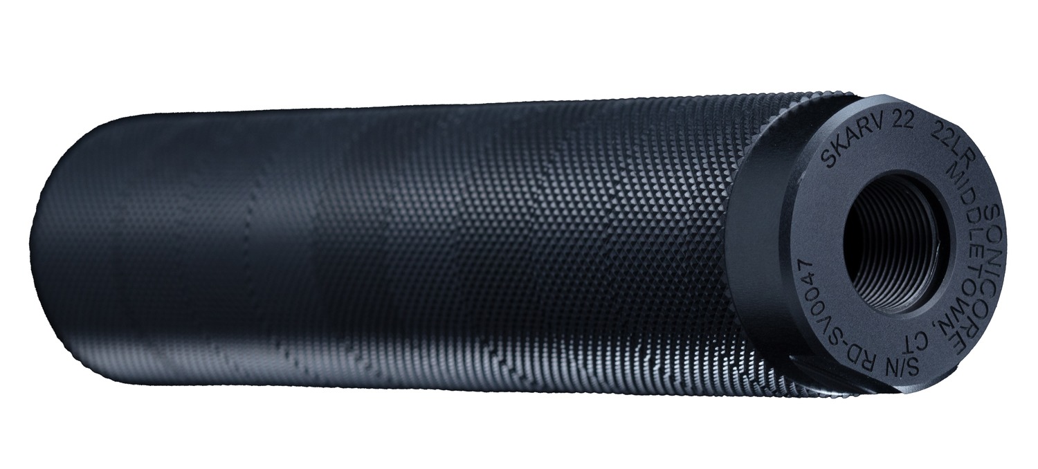 Sonicore 501005 Skarv 22 22LR 1.13" Black Aluminum 1/2"x28