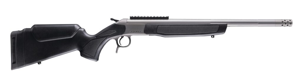 CVA CR4435S Cascade Takedown 243 Win 1rd 20" Matte Stainless Steel Threaded Barrel & Receiver w/Picatinny Rail, Black Synthetic Stock