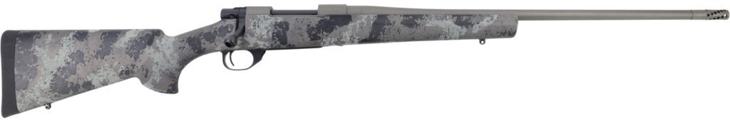 Howa HMFN762HBGL 1500 Fence Line 7.62x39mm 5+1 20" Tungsten Cerakote Heavy Threaded Barrel, Tungsten Cerakote Aluminum Drilled & Tapped Receiver, Gray Light Camo Fixed Synthetic Stock, Right Hand