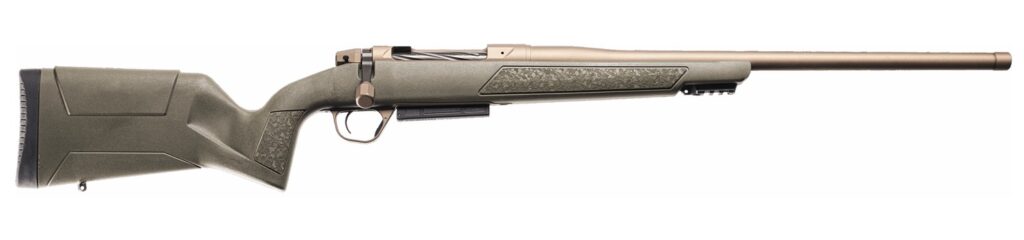 Christensen Arms 801-15055-01 Evoke  25 Creedmoor 4+1 20" Burnt Bronze Cerakote Threaded Barrel, Burnt Bronze Cerakote Drilled & Tapped Receiver, Picatinny Rail Forend, OD Green Fixed Synthetic Stock