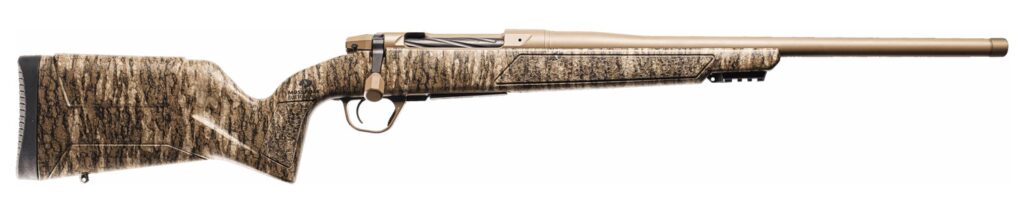 Christensen Arms 801-15059-01 Evoke Mossy Oak 25 Creedmoor 4+1 20" Flat Dark Earth Cerakote Threaded Barrel, Flat Dark Earth Cerakote Drilled & Tapped Receiver, Picatinny Rail Forend, Mossy Oak Bottom