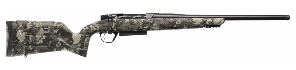 Christensen Arms 801-15057-01 Evoke Hunter 25 Creedmoor 4+1 20" Black Cerakote Threaded Barrel, Receiver & Forend w/Picatinny Rail, Brush Camo Fixed Synthetic Stock