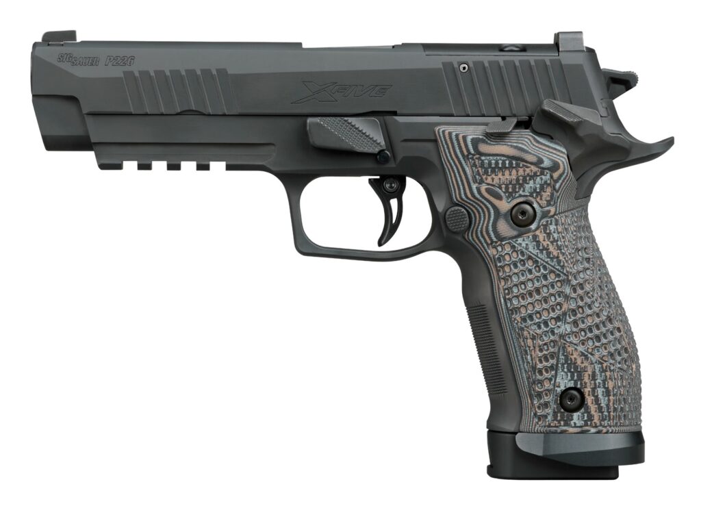 Sig Sauer 226X59XTMSAO P226 XFive Extreme Full Size 9mm Luger 10+1 5" Bull Barrel, Black Nitron Stainless Steel Optic Ready/Serrated Slide & Frame w/Beavertail & Picatinny Rail, Custom Hogue G10 Piran