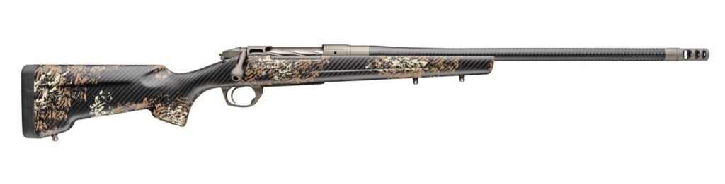 Bergara Rifles BPR38-300WM Premier Cima Pro 300 Win Mag 3+1 Carbon Fiber CURE Threaded Barrel, Titanium Cerakote Stainless Steel Drilled & Tapped Receiver, Fixed Carbon Fiber w/Brown & Tan Sponge Acce
