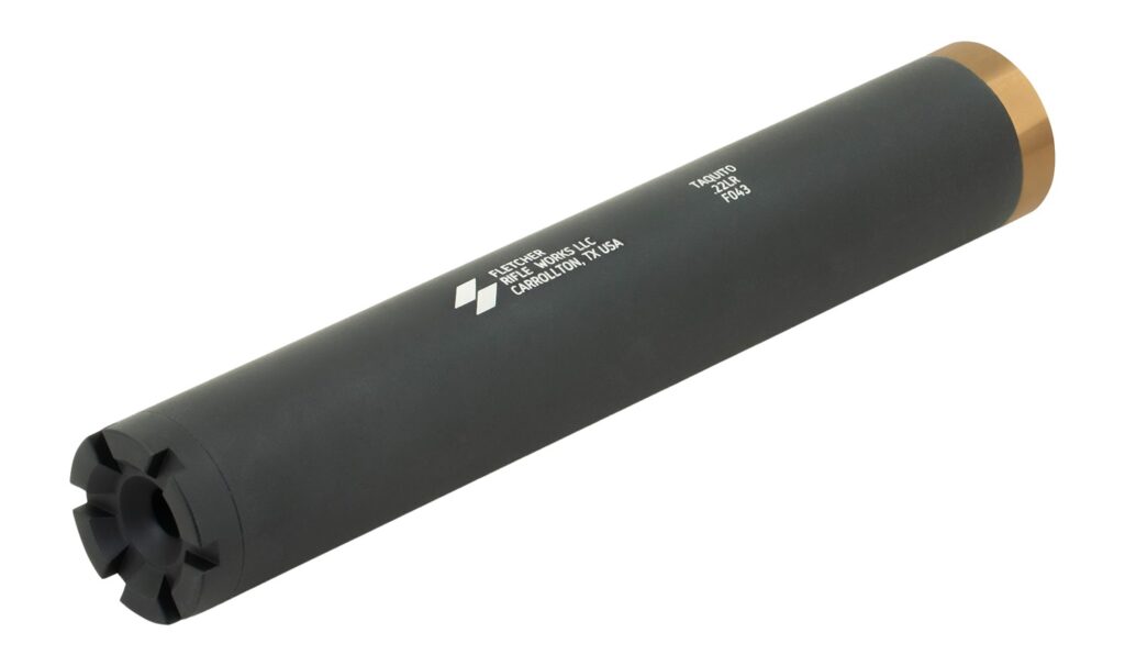 Fletcher Rifle Works TAQUITOBLK Taquito 22LR 1" Black Stainless Steel/Aluminum 1/2"x28