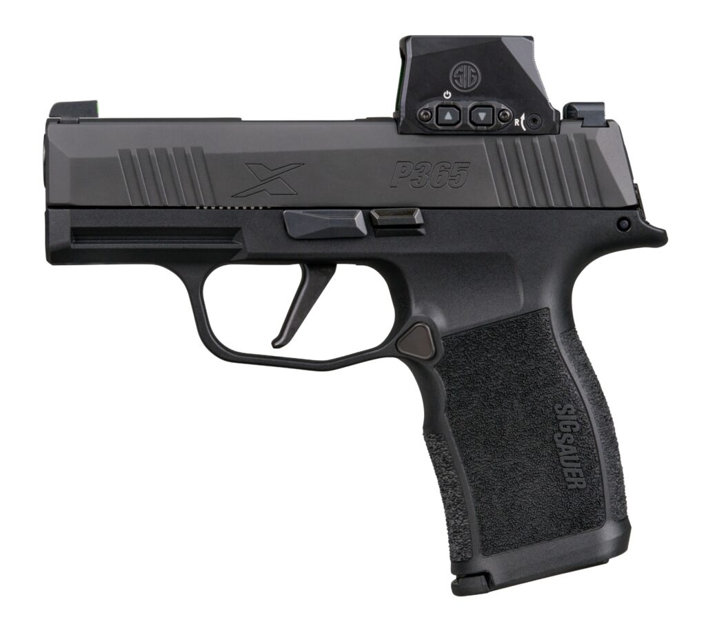 Sig Sauer 365X9BXR3RXSL10 P365X w/Optic Micro-Compact 9mm Luger 10+1 3.10" Black Barrel, Black Nitron Stainless Steel Serrated w/Sig ROMEO-X SIG-LOC Reflex Sight, Black Stainless Steel Frame w/Accesso