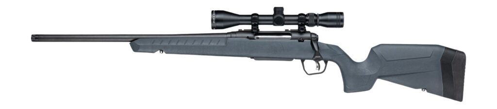 Savage Arms 33206 Axis 2 XP 30-06 Springfield 4+1 20" Matte Black Carbon Steel Threaded Barrel & Drilled & Tapped Receiver, Gray Synthetic Fixed w/Pistol Grip Stock, 3-9x40mm Duplex Scope, Left Hand