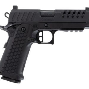 MAC 12500033 Cerberus 9mm Luger 17+1 4.40" Bull w/Target Crown Barrel, QPQ Tenifer Cerakote Optic Cut/Ported/Serrated Slide, Aluminum Grip, RMR Footprint