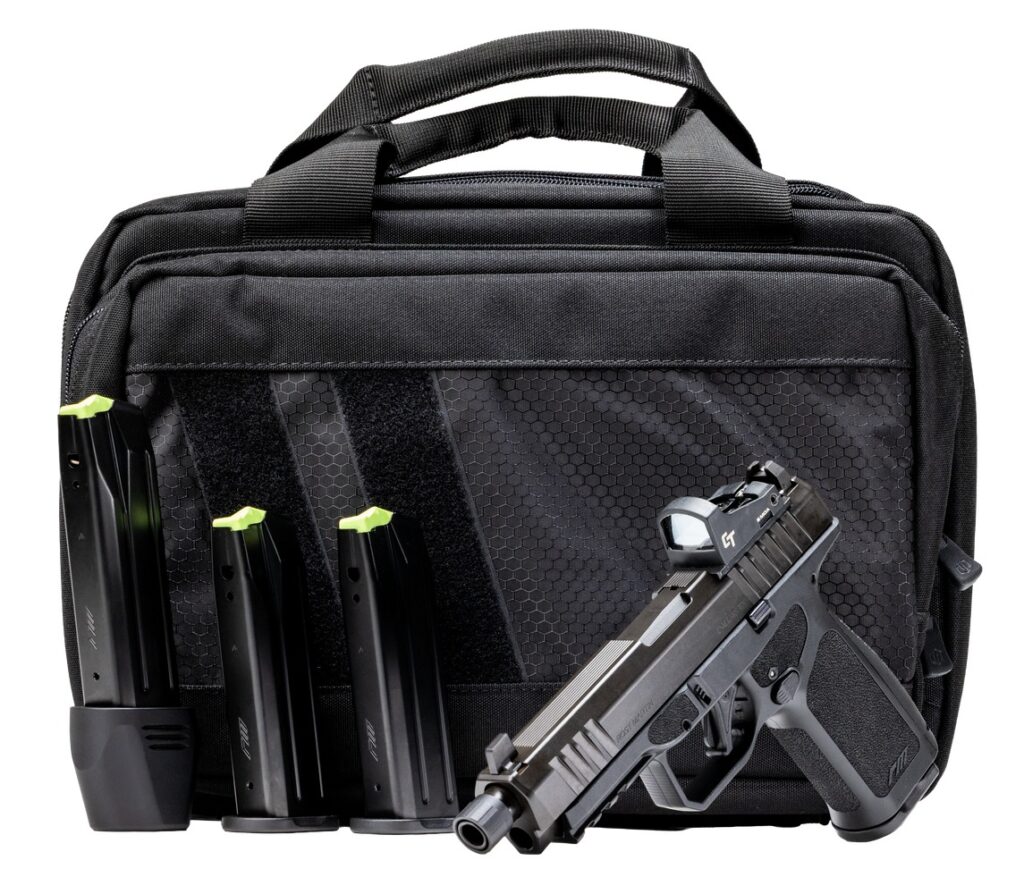 Rost Martin RM1FTBSPL RM1F Tactical Bundle 9mm Luger 24+1 4.50" Black Threaded Barrel, Black Nitron Steel Serrated w/Optic Slide, Black Polymer Frame w/Picatinny Rail, Interchangeable Backstrap Grip,