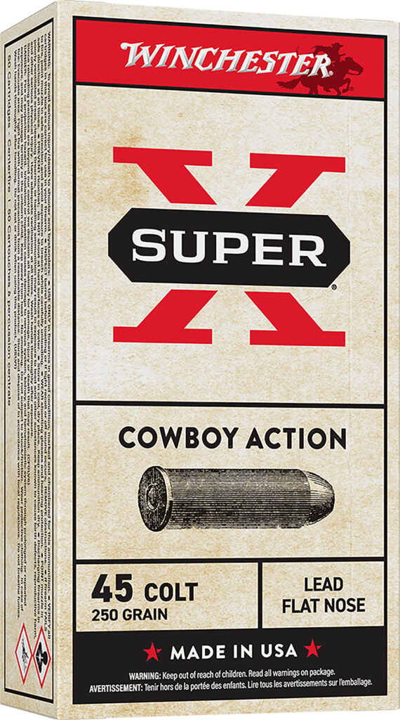 Winchester Ammo USA45CB Super X Cowboy Action 45Colt 250gr Lead Flat Nose 50 Per Box/10 Case