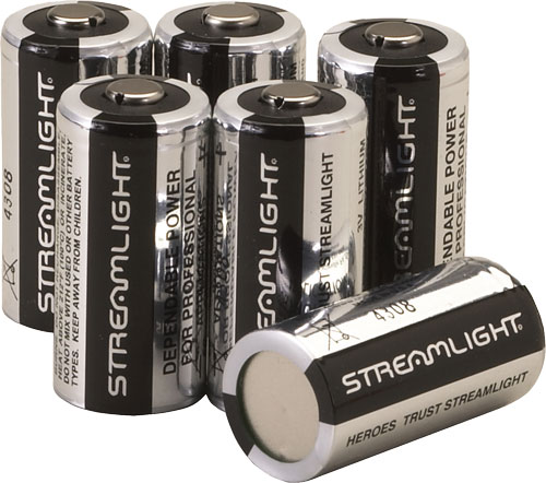 STREAMLIGHT CR123A BATTERIES - LITHIUM 6-PACK