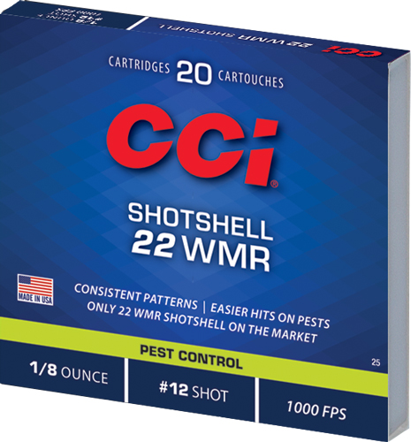 CCI SHOTSHELL 22WMR 52GR #12 - SHOT 1000FPS 20RD 100BX/CS - Image 2