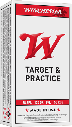 WINCHESTER USA 38 SPECIAL - 130GR FMJ-RN 50RD 10BX/CS