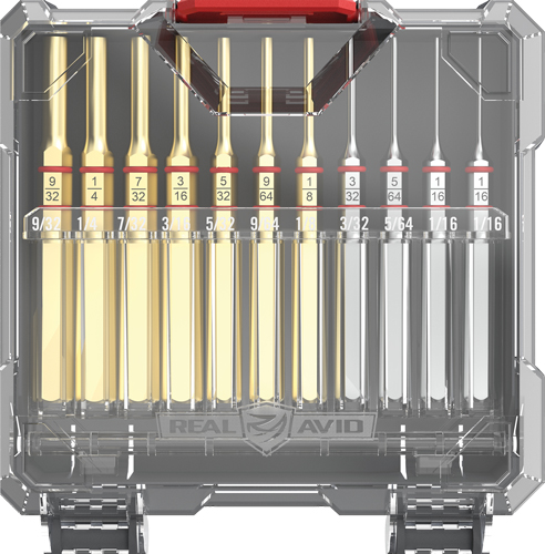 REAL AVID ACCU-PUNCH SET BRASS - 11 PIECE STANDARD PIN PUNCH