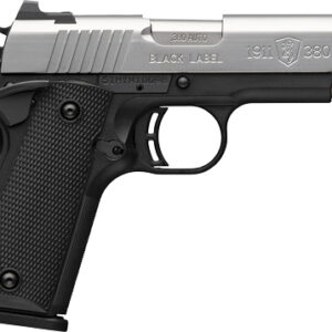 BROWNING 1911-380 STAINLESS - 380ACP 3.58"COMP 8RD BLK/SS