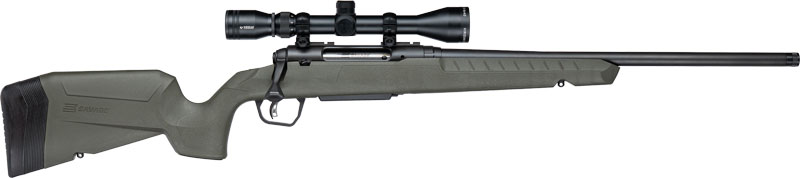 SAVAGE AXIS 2 XP 22-250 20" - THREADED W/3-9X40 BLACK/GREEN
