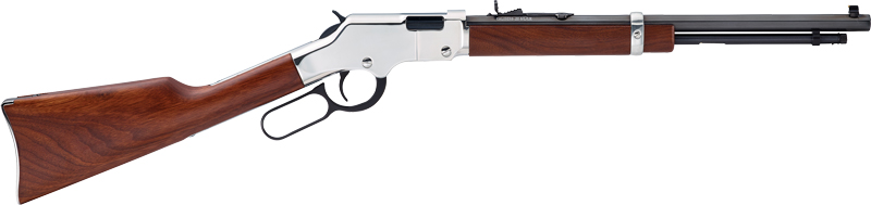 HENRY H4 GOLDENBOY SILVER - YOUTH 22S/L/LR 17" OCT. WALNUT