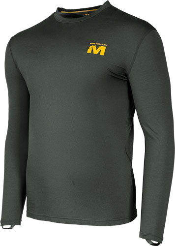 MUDDY DV8 STONEWOOL 200 LONG - SLEEVE CREW PEAT MOSS X-LARGE