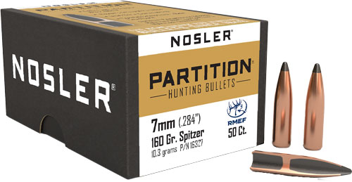 NOSLER BULLETS 7MM .284 - 160GR PARTITION 50CT