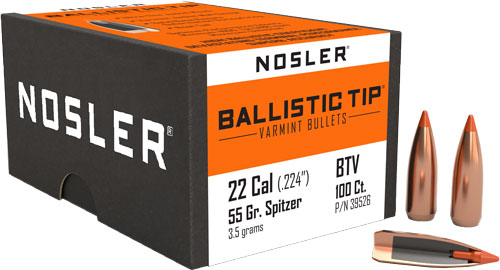 NOSLER BULLETS 22 CAL .224 - 55GR BALLISTIC TIP 100CT - Image 2