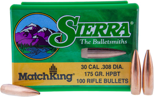 SIERRA BULLETS .30 CAL .308 - 175GR HP-BT MATCH 100CT - Image 2